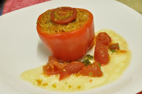 Paprika plněná rýží  – Střední Bulharsko recept, zvládnete za 45 - 60 minut